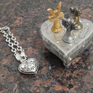 Chicos Heart Box and Bracelet...EUC